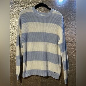 Hollister Blue & White Striped Knit Sweater – Size S